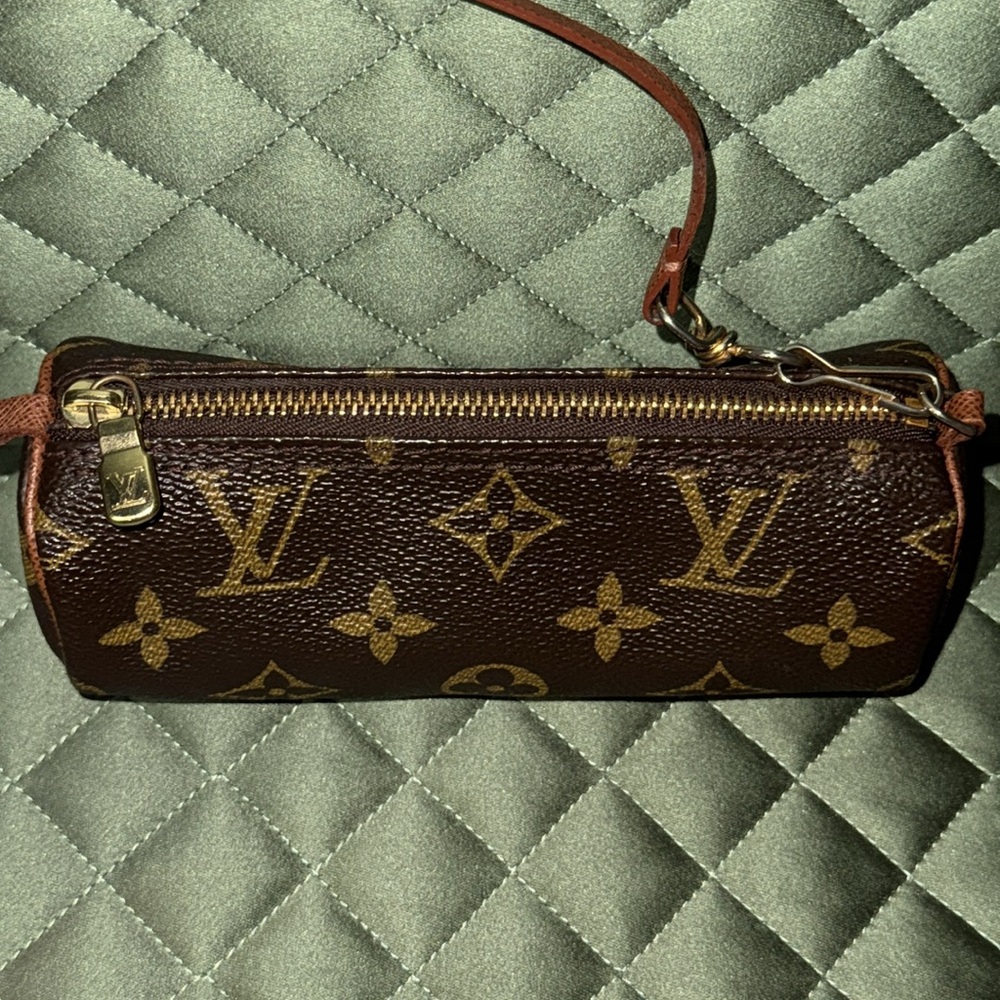 Louis Vuitton mini papillon Monogram Brown Wristlet micro pochette purse - Picture 4 of 11